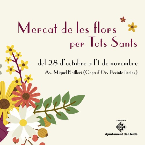 Imatge de la notícia Mercat de flors per Tots Sants del 28 d’octubre a l’1 de novembre 